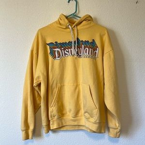 Disneyland Women’s Yellow Hoodie “Disneyland Resort” Vintage Graphic